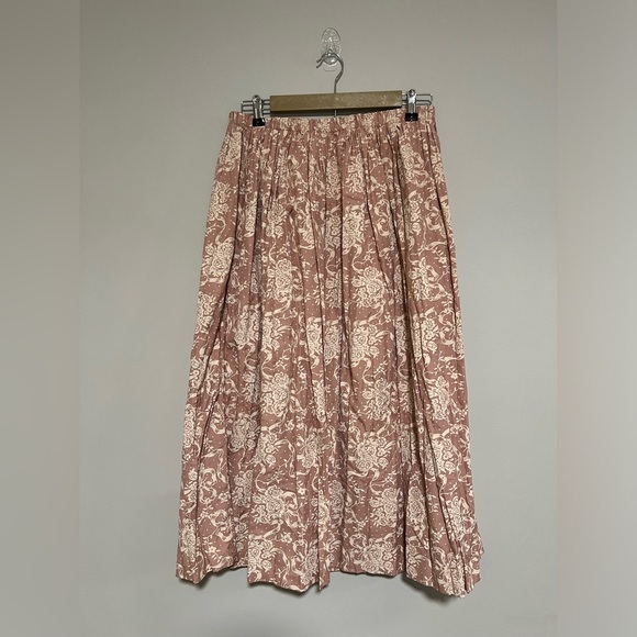 Vintage Scott McClintock Cottagecore Gathered Waist Maxi Midi Skirt Large 90s - Picture 1 of 7